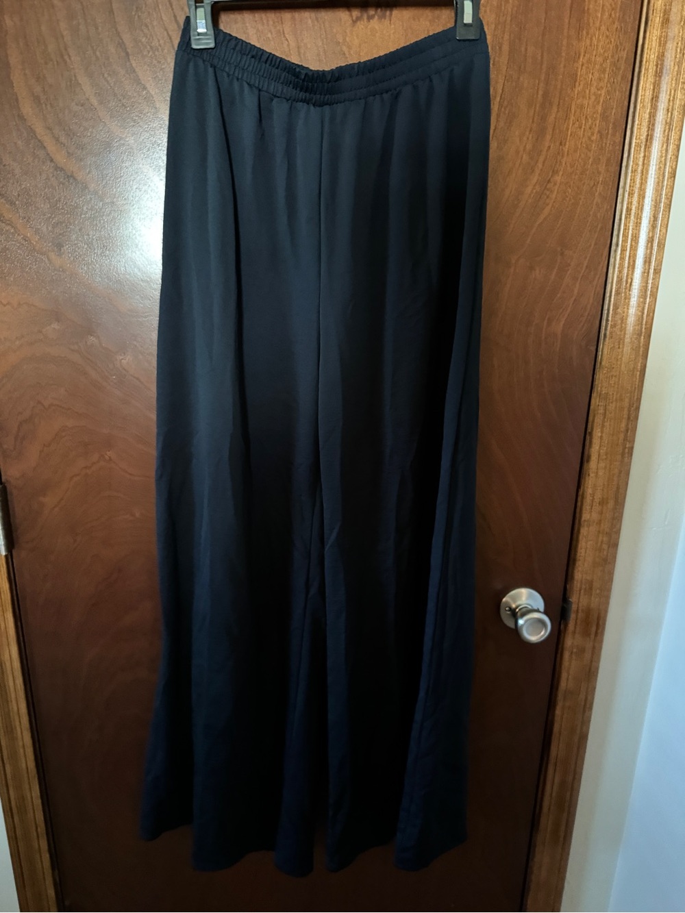 Flowy Navy Wide-Leg Pants Blue Rain